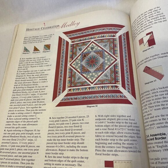 BH&G American Patchwork & Quilting Magazine Dec 1999 Poinsettia Runner Patterns - Picture 12 of 12